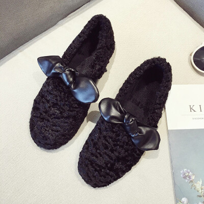 Bow Mao Mao shoes women Korean version of autumn&winter net red round head flat bread shoes students plus velvet shoes
Bow Mao Mao shoes women Korean version of autumn&winter net red round head flat bread shoes students plus velvet shoes