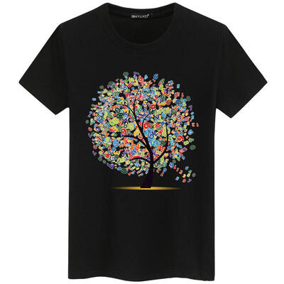 Mens T-shirt Cotton Hip Hop T-shirt Tree Print Casual Fashion T-shirt Mens Short-sleeved Personality Funny T-shirt
Mens T-shirt Cotton Hip Hop T-shirt Tree Print Casual Fashion T-shirt Mens Short-sleeved Personality Funny T-shirt