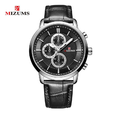 MIZUMS Men Fashion Alloy Case Leather Band Watch Business Waterproof Quartz Wrist Watch
MIZUMS Men Fashion Alloy Case Leather Band Watch Business Waterproof Quartz Wrist Watch