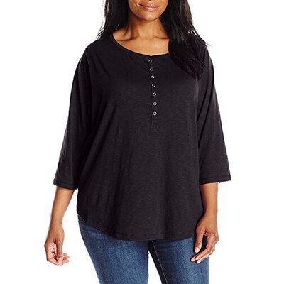 Roseonmyhand Fashion Women Plus Size Solid Casual O-Neck 34 Sleeve Botton Shirt Blouse Tops
Roseonmyhand Fashion Women Plus Size Solid Casual O-Neck 34 Sleeve Botton Shirt Blouse Tops