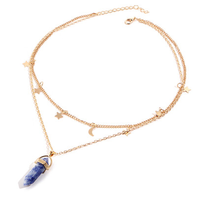 Fashion Natural Opal Stone Moon Star Choker necklaces for Women Gold Color Double Layer Crystal Pendant Necklace Jewelry
Fashion Natural Opal Stone Moon Star Choker necklaces for Women Gold Color Double Layer Crystal Pendant Necklace Jewelry