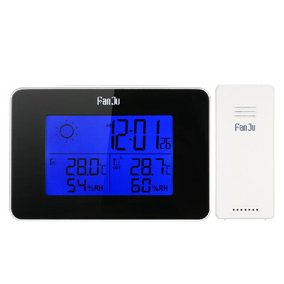 FanJu Battery Operated Wireless Digital Backlight LCD Weather Station Alarm Clock IndoorOutdoor Thermometer Hygrometer Clock with
FanJu Battery Operated Wireless Digital Backlight LCD Weather Station Alarm Clock IndoorOutdoor Thermometer Hygrometer Clock with