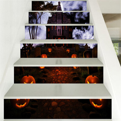 〖Follure〗Halloween 3D Simulation stair stickers Waterproof Wall Stickers DIY Home Decor