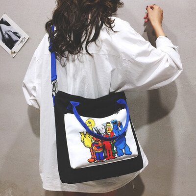 Tote bag female 2019 new Japanese Harajuku large capacity wideband Messenger bag Sesame Street canvas shoulder bag
Tote bag female 2019 new Japanese Harajuku large capacity wideband Messenger bag Sesame Street canvas shoulder bag