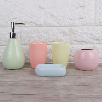 Greensen 5PCS Porcelain Colorful Bathroom Set Liquid Soap Dispenser Toothbrush Holder Toothbrush Holder Bathroom Set Ceramic
Greensen 5PCS Porcelain Colorful Bathroom Set Liquid Soap Dispenser Toothbrush Holder Toothbrush Holder Bathroom Set Ceramic