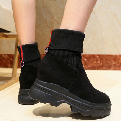 Rose Women Flock Black Fashion Shoes Marten Platforms Boot Winter Soft Footwear
Rose Women Flock Black Fashion Shoes Marten Platforms Boot Winter Soft Footwear