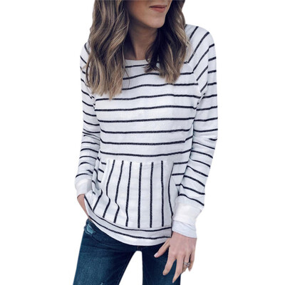 Women Loose Round Collar Autumn Stripes Print Loose Long Sleeve Casual Simple Wild T-Shirt
Women Loose Round Collar Autumn Stripes Print Loose Long Sleeve Casual Simple Wild T-Shirt