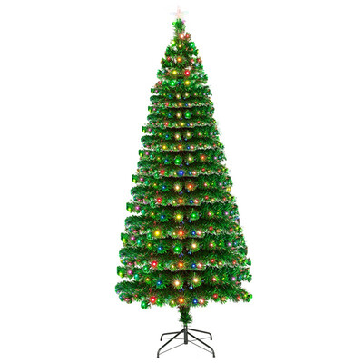 75ft Pre-Lit Fiber Optic Artificial PVC Christmas Tree LED Multicolor w 260 LED Lights&Stand Holiday Lighted
75ft Pre-Lit Fiber Optic Artificial PVC Christmas Tree LED Multicolor w 260 LED Lights&Stand Holiday Lighted