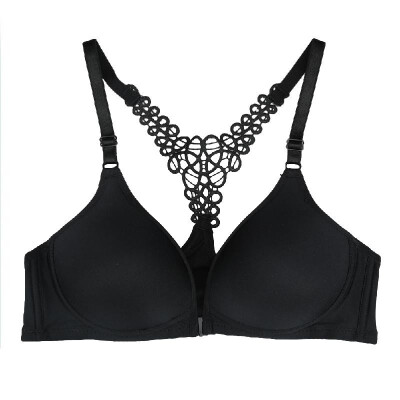 New Fashion Women Bra Front Closure Wire Free Y-line Straps Crochet Lace Solid Sexy Underwear
New Fashion Women Bra Front Closure Wire Free Y-line Straps Crochet Lace Solid Sexy Underwear
