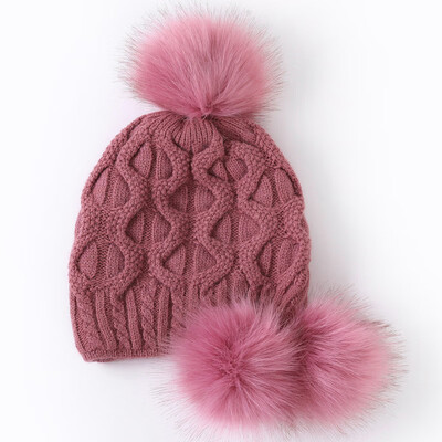 South Koreas new ladies Hat fallwinter wool Hat three wool ball back opening knit Hat double thickened rabbit fur Hat
South Koreas new ladies Hat fallwinter wool Hat three wool ball back opening knit Hat double thickened rabbit fur Hat