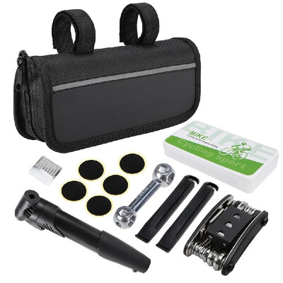 Bike Repair Tool Kit Bike Tire Lever 120PSI Manual Pump Bone Wrench 16-IN-1 Multi-functional Tool Bike Tire Repair Kit with Storag
Bike Repair Tool Kit Bike Tire Lever 120PSI Manual Pump Bone Wrench 16-IN-1 Multi-functional Tool Bike Tire Repair Kit with Storag