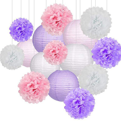 Gobestart Paper Flower Ball Paper Lantern Set Birthday Party Wedding Decoration 15pcsset
Gobestart Paper Flower Ball Paper Lantern Set Birthday Party Wedding Decoration 15pcsset