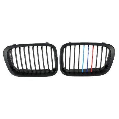 One Pair Matt Black Front Kidney Grille Style Grill with Red Blue & Dark Blue Color Decoration for BMW E46 4 Door 98-01
One Pair Matt Black Front Kidney Grille Style Grill with Red Blue & Dark Blue Color Decoration for BMW E46 4 Door 98-01