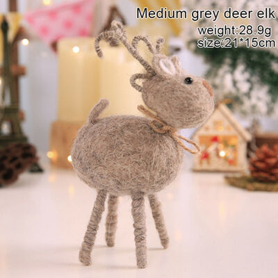Christmas Decoration Innovative Wool Felt Handmade Deer Doll Gift Hotel Shopping Mall Window Wedding Home Decoration Accessories
Christmas Decoration Innovative Wool Felt Handmade Deer Doll Gift Hotel Shopping Mall Window Wedding Home Decoration Accessories