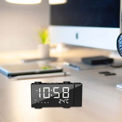 6 Inch Digital FM Projection Radio Alarm Clock 4 Brightness Adjustment 3 Time Displays Dual Alarm Clock with Snooze Thermometer Cl
6 Inch Digital FM Projection Radio Alarm Clock 4 Brightness Adjustment 3 Time Displays Dual Alarm Clock with Snooze Thermometer Cl