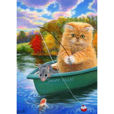 5D DIY Full Drill Diamond Painting Fishing Cat Cross Stitch Embroidery Kits
5D DIY Full Drill Diamond Painting Fishing Cat Cross Stitch Embroidery Kits