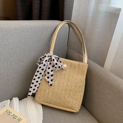 Fashion wild bow shoulder bag 2019 new casual simple woven bag female Sen temperament handbag
Fashion wild bow shoulder bag 2019 new casual simple woven bag female Sen temperament handbag