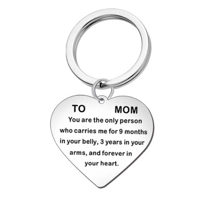 1Pc Stainless Steel Heart Shape To Mom Printed Necklace Mother Day Pendant Gift Keychain
1Pc Stainless Steel Heart Shape To Mom Printed Necklace Mother Day Pendant Gift Keychain