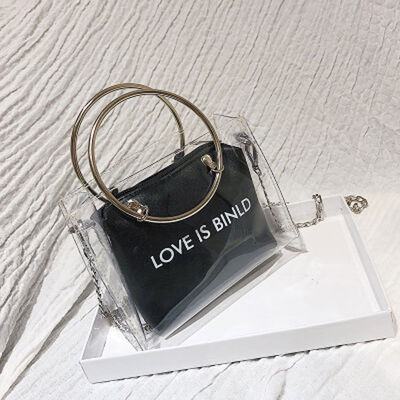 2018 New Style Fashion Women Chains Transparent Handbag Letter Bag Clear Jelly Flap Zipper Hasp Messengers Letter
2018 New Style Fashion Women Chains Transparent Handbag Letter Bag Clear Jelly Flap Zipper Hasp Messengers Letter