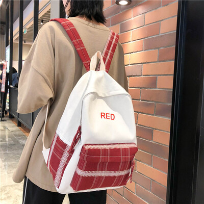 Schoolbag womens Korean high school canvas campus ins-style check college students double-shoulder bag tide brand day-series bac
Schoolbag womens Korean high school canvas campus ins-style check college students double-shoulder bag tide brand day-series bac