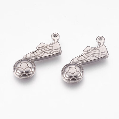 304 Stainless Steel Pendants Football Shoes&Football Stainless Steel Color 11x26x35mm Hole 18mm
304 Stainless Steel Pendants Football Shoes&Football Stainless Steel Color 11x26x35mm Hole 18mm