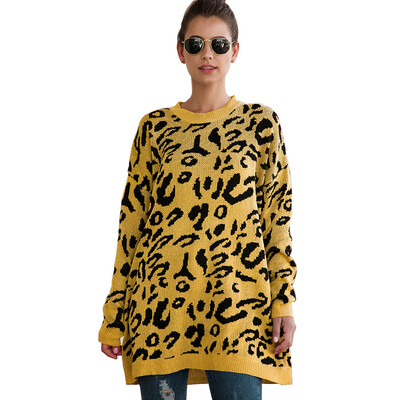 Women Winter Leopard Printed Round Collar Loose Concise Casual Long Sleeve Personality Sweater
Women Winter Leopard Printed Round Collar Loose Concise Casual Long Sleeve Personality Sweater