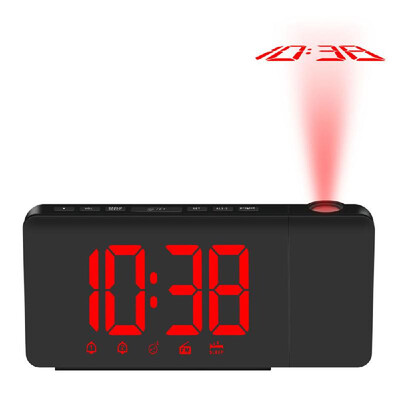 USB Operated LED Projection Alarm Clock Dimmable FM Radio Desktop Clock with Rotatable Projector Dual Alarms Snooze Function--Blue
USB Operated LED Projection Alarm Clock Dimmable FM Radio Desktop Clock with Rotatable Projector Dual Alarms Snooze Function--Blue