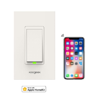 Koogeek Wi-Fi Enabled Smart Light Switch Works with Apple HomeKit One-way Single Pole Support Siri Control
Koogeek Wi-Fi Enabled Smart Light Switch Works with Apple HomeKit One-way Single Pole Support Siri Control