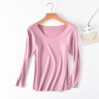 Fashion Women Bottom T-shirt Long Sleeve O-neck Solid Color Stretch Thin Slim Basic Tee Tops Casual Pullovers Blouse
Fashion Women Bottom T-shirt Long Sleeve O-neck Solid Color Stretch Thin Slim Basic Tee Tops Casual Pullovers Blouse