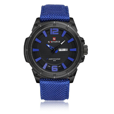NAVIFORCE Fashion Analog Quartz Watch 3ATM Water Resistant Good Quality Unique Nylon Watchband Casual Man Wristwatch with DateWee
NAVIFORCE Fashion Analog Quartz Watch 3ATM Water Resistant Good Quality Unique Nylon Watchband Casual Man Wristwatch with DateWee
