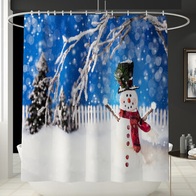 Tailored Santa Christmas Print Toilet Bathroom Mat And Shower Curtain Four-Piece Set
Tailored Santa Christmas Print Toilet Bathroom Mat And Shower Curtain Four-Piece Set