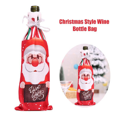 Christmas Style Wine Bottle Bag with Santa ClausSnowmanElk Printed Pattern Champagne Bottle Wine Bottle Cover Christmas Decorati
Christmas Style Wine Bottle Bag with Santa ClausSnowmanElk Printed Pattern Champagne Bottle Wine Bottle Cover Christmas Decorati