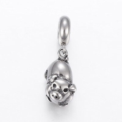 304 Stainless Steel European Beads Large Hole Pendants Pig Antique Silver 27mm 165x8x75mm Hole 5mm
304 Stainless Steel European Beads Large Hole Pendants Pig Antique Silver 27mm 165x8x75mm Hole 5mm