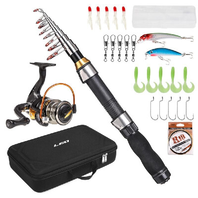 Portable Fishing Rod&Reel Combo Telescopic Fishing Rod Pole Spinning Reel Set Fishing Line Lures Hooks Barrel Swivels with Car
Portable Fishing Rod&Reel Combo Telescopic Fishing Rod Pole Spinning Reel Set Fishing Line Lures Hooks Barrel Swivels with Car