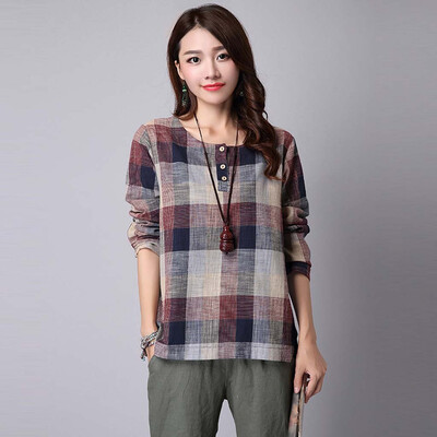 Tailored Women Blouse O-neck Korean Slim Lattice Long Sleeved Elegant Shirt Top
Tailored Women Blouse O-neck Korean Slim Lattice Long Sleeved Elegant Shirt Top