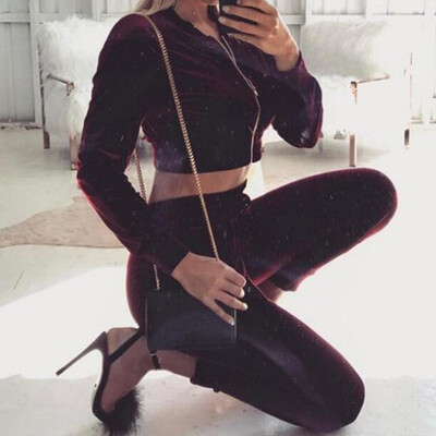 2019 Autumn Women Fashion Sport Solid color Long sleeve Short paragraph sweatshirt Trousers Set
2019 Autumn Women Fashion Sport Solid color Long sleeve Short paragraph sweatshirt Trousers Set