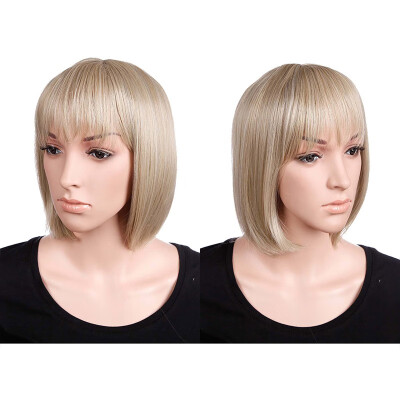 Short Bob Hair Wigs 125" Straight with Flat Bangs Synthetic Colorful Cosplay Daily Party Wig for Women
Short Bob Hair Wigs 125" Straight with Flat Bangs Synthetic Colorful Cosplay Daily Party Wig for Women