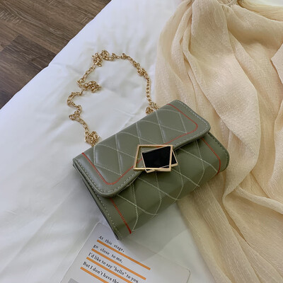 2019 new casual temperament versatile embroidery line slanting small square bag Korean fashion simple rhombic chain shoulder bag
2019 new casual temperament versatile embroidery line slanting small square bag Korean fashion simple rhombic chain shoulder bag