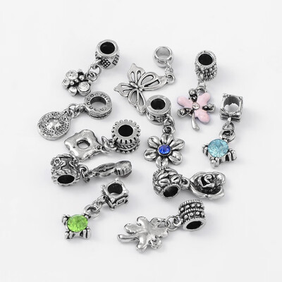 Alloy European Dangle Beads Large Hole Pendants Antique Silver Color Mixed Shapes Mixed Color 2530mm Hole 4mm
Alloy European Dangle Beads Large Hole Pendants Antique Silver Color Mixed Shapes Mixed Color 2530mm Hole 4mm