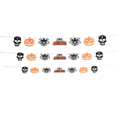 Happy Halloween Non-Woven Hanging Banner Pumpkin Skull Element Garland 7 Fabrics 35m String Halloween Party Decor Props
Happy Halloween Non-Woven Hanging Banner Pumpkin Skull Element Garland 7 Fabrics 35m String Halloween Party Decor Props
