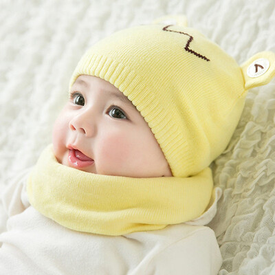 Korean version of autumn&winter new baby childrens hat cartoon frog knitted cotton hat neck set
Korean version of autumn&winter new baby childrens hat cartoon frog knitted cotton hat neck set