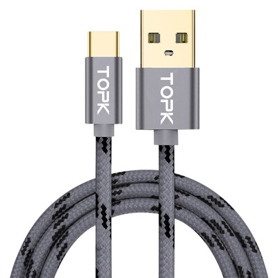 TOPK USB Type C Cable Fast Charging USB C Cable for Samsung Galaxy S9 S8 Oneplus 6 Nylon Braided Data Sync Type-C Phone Cable
TOPK USB Type C Cable Fast Charging USB C Cable for Samsung Galaxy S9 S8 Oneplus 6 Nylon Braided Data Sync Type-C Phone Cable