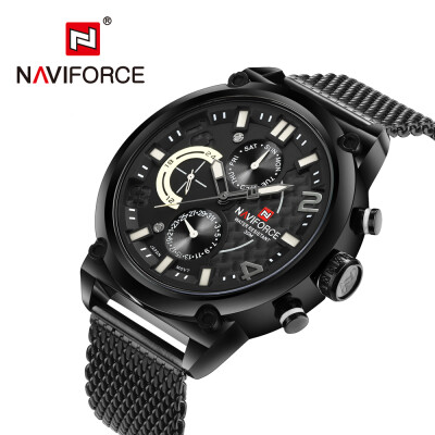 NAVIFORCE NF9068M Male Quartz Watch 3ATM Calendar Stainless Steel Mesh Band Wristwatch
NAVIFORCE NF9068M Male Quartz Watch 3ATM Calendar Stainless Steel Mesh Band Wristwatch