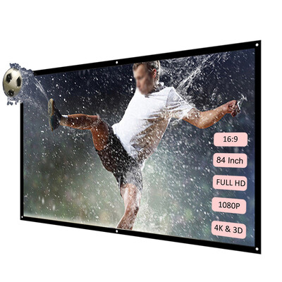 H84 84 Portable Projector Screen HD 169 White Dacron 84 Inch Diagonal Video Projection Screen Foldable Wall Mounted for Home Th
H84 84 Portable Projector Screen HD 169 White Dacron 84 Inch Diagonal Video Projection Screen Foldable Wall Mounted for Home Th