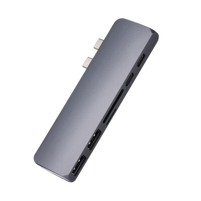 Dual TYPE-C Hub to Dual USB 30 Dual Type-C 4K HDMI Charging SDTF Card Reader Adapter For MacBook 13 15
Dual TYPE-C Hub to Dual USB 30 Dual Type-C 4K HDMI Charging SDTF Card Reader Adapter For MacBook 13 15