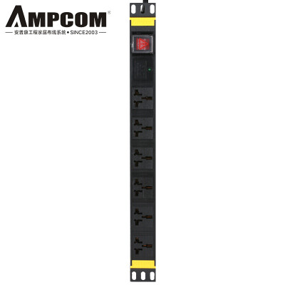 AMPCOM PDU cabinet socket power socket socket 8 bit 10A with switch 3 m commercial socket wiring board tow board AMPDU810K
AMPCOM PDU cabinet socket power socket socket 8 bit 10A with switch 3 m commercial socket wiring board tow board AMPDU810K