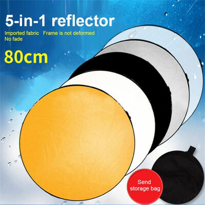 80CM Collapsible Reflector 5-in-1 Camera Lighting Diffuser Kit W1PC Carrying Bag
80CM Collapsible Reflector 5-in-1 Camera Lighting Diffuser Kit W1PC Carrying Bag