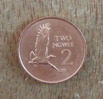 20MM KAUNDA EAGLE Zambia 2 Ngwee Coin