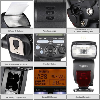 YONGNUO YN660 GN66 24G Wireless Transmission Transceiver Master Slave Speedlite Flash for Nikon Canon Pentax DSLR Camera Compatib
YONGNUO YN660 GN66 24G Wireless Transmission Transceiver Master Slave Speedlite Flash for Nikon Canon Pentax DSLR Camera Compatib