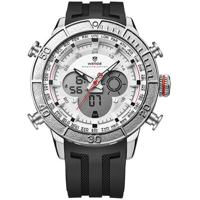 WEIDE WH6308 Dual Display Two Movement Quartz Digital Men Watch Sports 3ATM Waterproof 50mm Big Dial Large Face Week Calendar Alar
WEIDE WH6308 Dual Display Two Movement Quartz Digital Men Watch Sports 3ATM Waterproof 50mm Big Dial Large Face Week Calendar Alar